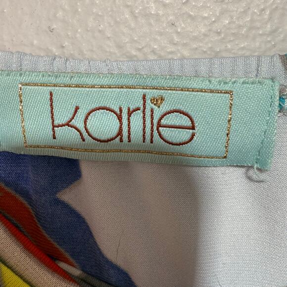 Karlie Maxi Dress Women’s Size S Strapless Colorful Paisley Made in USA Travel - Picture 5 of 7